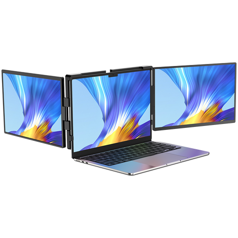 UStation Z 14 - Extension d'écran pour ordinateur portable à trois écrans Poste de travail portable à triple affichage